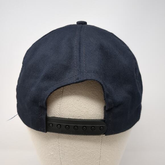 Navy Snapback 5 Panel Cap Blue One Size Adjustable Embroidered Outdoor P Brand - Picture 6 of 9